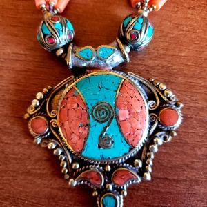 Tibetan Coral & Turquoise necklace
